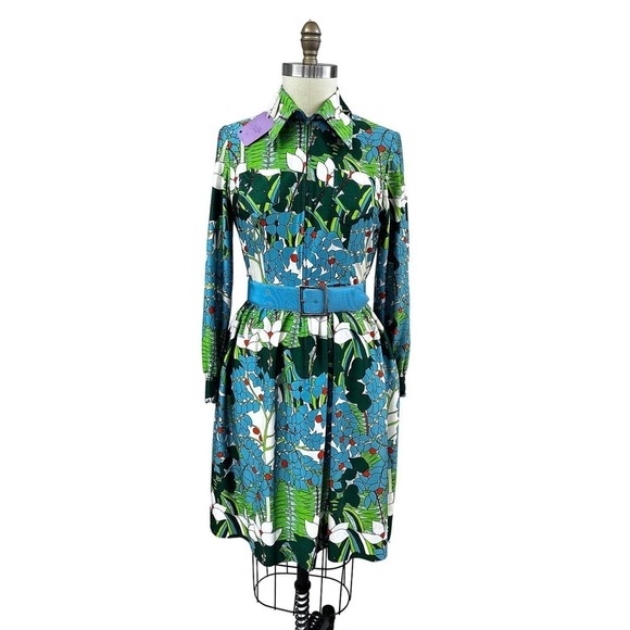 Oscar de la Renta Dresses & Skirts - 70s Mob Wife VTG Oscar de la Renta Boutique Dress Sz 16 Colorful Floral NWT